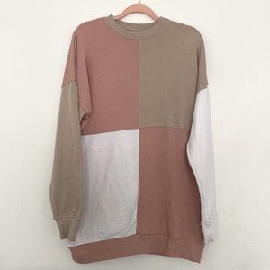 Missguided oversized color block sweater dress